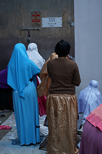 Indonesian domestic helpers enjoying their day off near Victoria Park, Causeway Bay, 14 December 2014