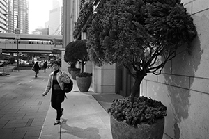 Street scene, Connaught Road Central, 16 December 2014