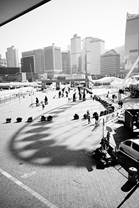 View of Central with shadow of Hong Kong Observation Wheel, 16 December 2014