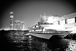 Night view from the Central Ferry Piers, 16 December 2014