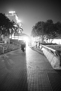 On the Central waterfront to the west of the Outlying Island ferry piers (Central Ferry Piers), night, 16 December 2014