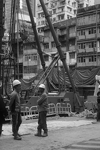 Construction site, off  Gage Street, Central, 24 December 2014