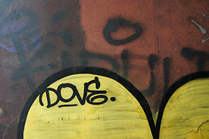 Detail of graffiti in an alleyway, Sheung Wan, 26 December 2014