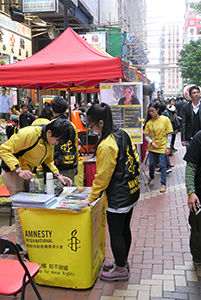 The Causeway Bay Umbrella Movement occupation site, Paterson Street, 6 December 2014