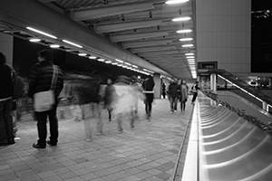 Footbridge over Harcourt Road, Admiralty, 31 December 2014