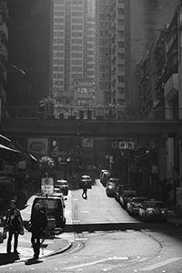 Street scene, Possession Street, Sheung Wan, 1 January 2015