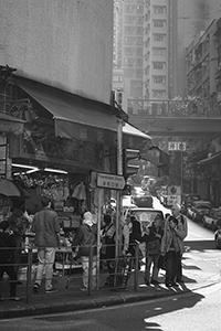 Street scene, Possession Street, Sheung Wan, 1 January 2015