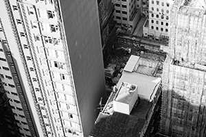 Looking down from a window in Sheung Wan,  2 January 2015