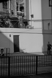 Shadow on the street, Sai Ying Pun, Hong Kong Island, 9 January 2015
