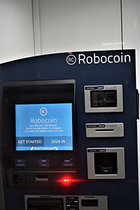 Robocoin cryptocurrency ATM machine, Bonham Road, Hong Kong Island, 9 January 2015