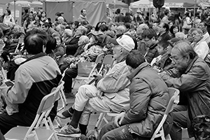 Audience at a free cultural event, Sheung Wan Cultural Square, 11 January 2015