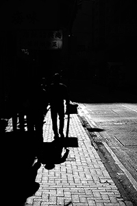 Light and shadow on Queen's Road West, Sheung Wan, 14 January 2015