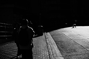 Light and shadow on Queen's Road Central, Sheung Wan, 14 January 2015