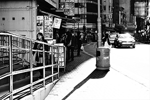Light and shadow on Queen's Road Central, Sheung Wan, 14 January 2015