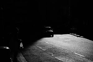 Light and shadow on Queen's Road Central, Sheung Wan, 14 January 2015