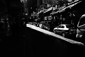 Light and shadow on Jervois Street, Sheung Wan, 14 January 2015