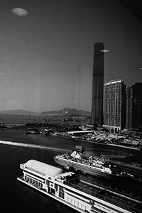 View towards West Kowloon from The Gateway, Tsim Sha Tsui, 14 January 2015