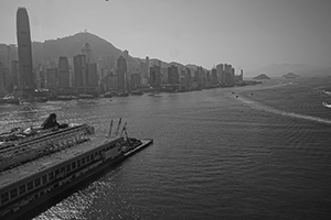 View of Victoria Harbour from The Gateway, Tsim Sha Tsui, 14 January 2015