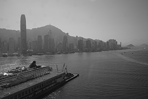 View of Victoria Harbour from The Gateway, Tsim Sha Tsui, 14 January 2015