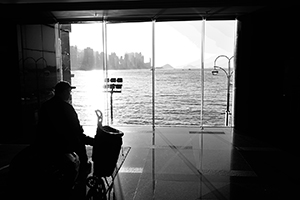 Victoria Harbour, viewed from Tsim Sha Tsui, 14 January 2015