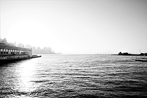 View of Victoria Harbour from Tsim Sha Tsui, 14 January 2015