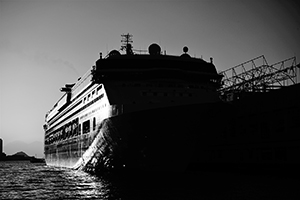 Cruise ship at Ocean Terminal, Tsim Sha Tsui, 14 January 2015