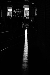 Light and shadow at the waiting area in the Star Ferry terminal, Tsim Sha Tsui, 14 January 2015
