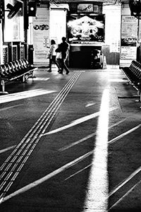 Light and shadow in the waiting area of the  Star Ferry, Tsim Sha Tsui, 14 January 2015
