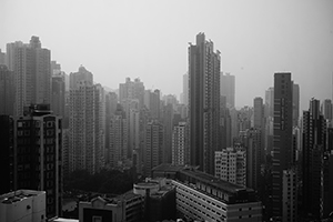 A view towards Sai Ying Pun from Sheung Wan, 21 January 2015