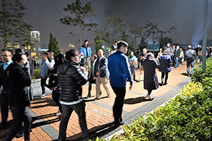 People walking along the promenade, Tamar Park, Admiralty, 1 January 2015