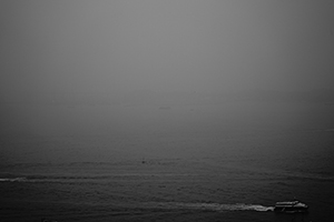 Victoria Harbour, viewed from Sheung Wan, 21 January 2015
