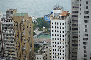 A glimpse of the Hong Kong Marathon route, Sheung Wan, 25 January 2015