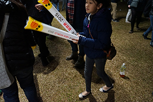 A girl holding cheering sticks, Tamar Park, Admiralty, 1 January 2015