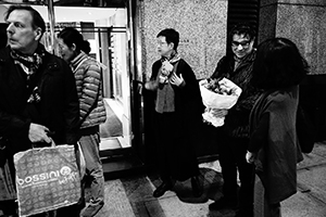 Meal after an exhibition opening, North Point, Hong Kong Island, 30 January 2015