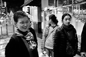 Following a meal after an exhibition opening, North Point, Hong Kong Island, 30 January 2015