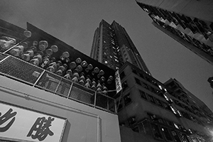 Buildings on Tai Ping Shan Street at night, Tai Ping Shan, 23 February 2015