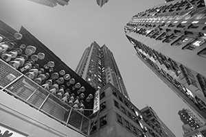 Buildings on Tai Ping Shan Street at night, Tai Ping Shan, 23 February 2015