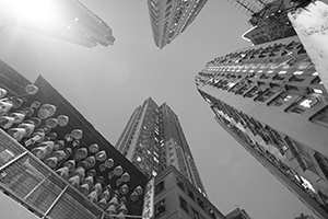 Buildings on Tai Ping Shan Street at night, Tai Ping Shan, 23 February 2015