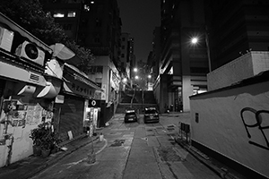 Street scene at night, Tai Ping Shan Street, Tai Ping Shan, 23 February 2015
