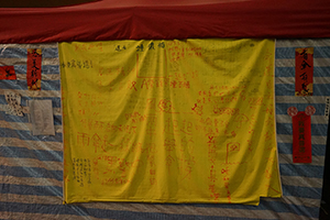 Protest messages, near the Central Government Offices Complex, Tim Mei Avenue, Admiralty, 25 February 2015