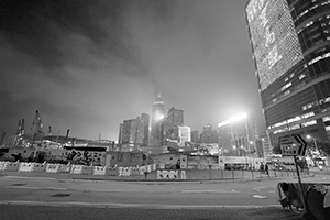 Street scene at night, Legislative Council Road, Admiralty, 25 February 2015