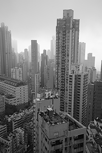 Buildings in Sai Ying Pun viewed from an apartment in Sheung Wan, 27 February 2015
