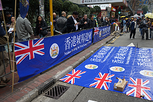 Banners proposing Hong Kong autonomy, pro-democracy march from Victoria Park to Central, Hennessy Road, 1 February 2015