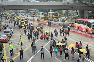 Pro-democracy march from Victoria Park to Central, Hennessy Road, 1 February 2015