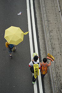 Participants in a pro-democracy march from Victoria Park to Central, Hennessy Road, 1 February 2015