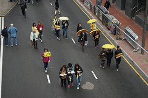 Pro-democracy march from Victoria Park to Central, Hennessy Road, 1 February 2015