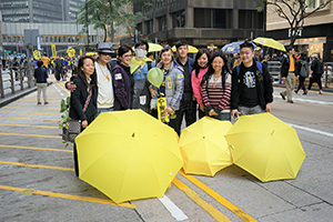 Participants in the pro-democracy march from Victoria Park to Central, Chater Road, Central, 1 February 2015