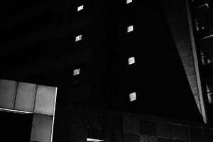 Building at night, Sheung Wan, 3 February 2015