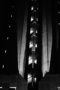 Building at night, Sheung Wan, 3 February 2015