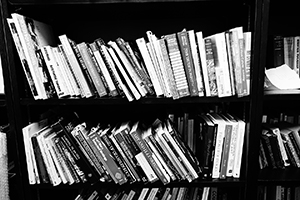 Bookshelves in an office, Run Run Shaw Tower, University of Hong Kong, Pokfulam, 4 February 2015